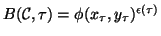 $ B( {\mathcal C}, \tau)=\phi(x_{\tau}, y_{\tau})^{\epsilon(\tau)}$